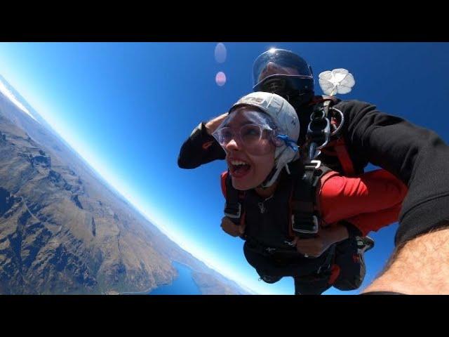 SkyDiving from 12000ft in Queenstown | Sky Jumping | Lifetime experience | NZonedive | Brown Ladki |