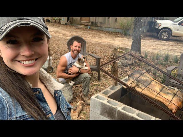 How to Cook a Whole Pig over an Open Pit! Homemade Pit