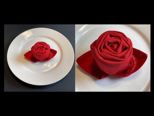 DIY: How to Fold a Cloth Napkin Into a Rose Shape {MadebyFate} #545