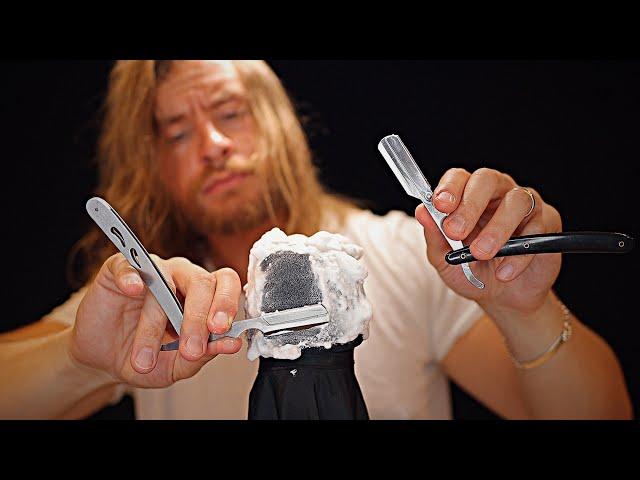 Ultra Fast RAW Barbershop Razor Shave Sounds 🪒ASMR🪒