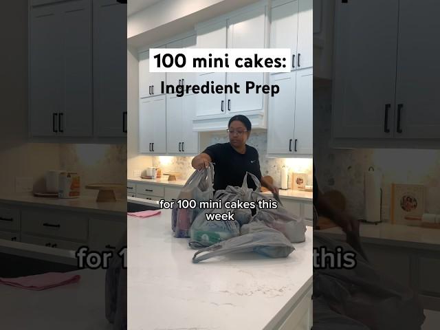 100 mini cakes takes a lot of ingredients #homebakery #cakebusiness #dayinthelifeofabaker