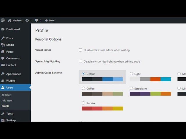 WordPress Profile settings Tutorial for Beginners [2022]