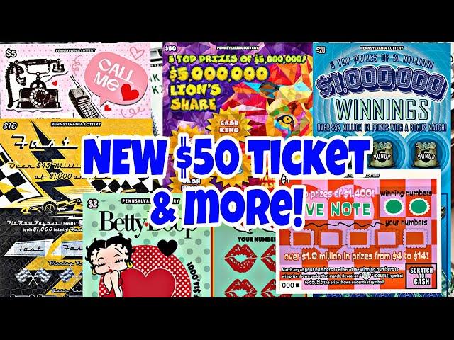 NEW PA LOTTERY SCRATCH OFF TICKETS #scratchers #scratchofftickets #lottery $50