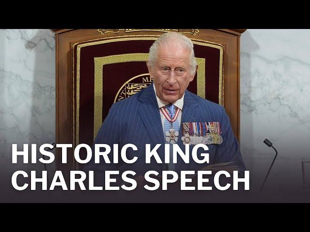 King Charles makes historic speech at Canadian parliament state opening