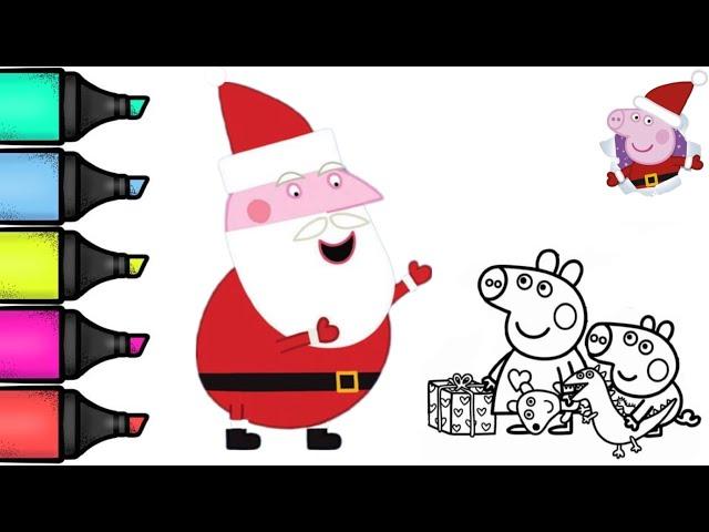 Christmas Peppa Pig Coloring Page | Coloring videos for Kids #coloring #peppapig #coloringtime