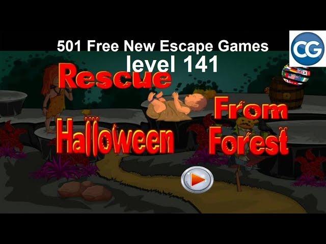 [Walkthrough] 501 Free New Escape Games level 141 - Rescue from halloween forest - Complete Game