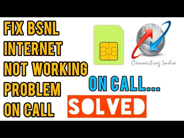 How to Fix BSNL Internet Not Working During Call Solved || Fix BSNL Internet Not Working During Call