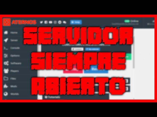 🟥 CÓMO hacer un SERVIDOR ATERNOS 24/7 - MINECRAFT 🟥