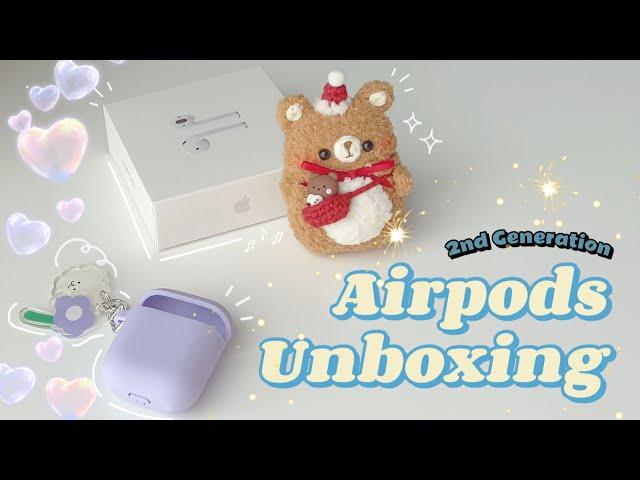 Airpods2 unboxing  with cute casing  | loffi snow