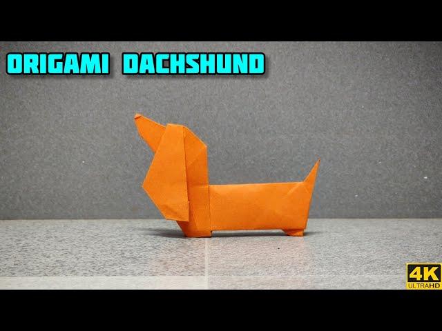 Origami Dachshund Dog | Origami Dog | Origami tutorial | Paper craft