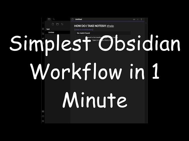 Simplest Obsidian Workflow (1 MINUTE) #shorts