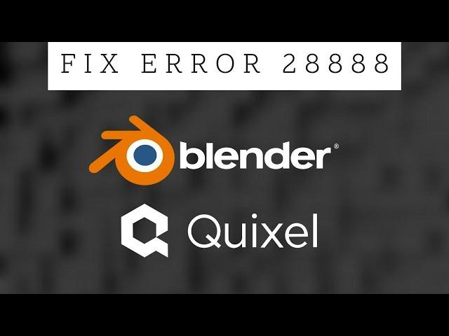 Blender Quixel Bridge how to fix could not send data over port 28888