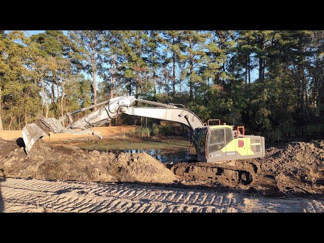 Dredging The Small Pond On The 9 Acre Pond Project!