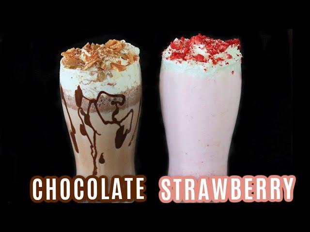 How To Make Strawberry and Chocolate Milkshake | Simple and Delish by Canan