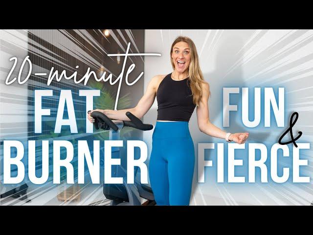 20-minute FUN & FIERCE FAT BURNER cycling workout