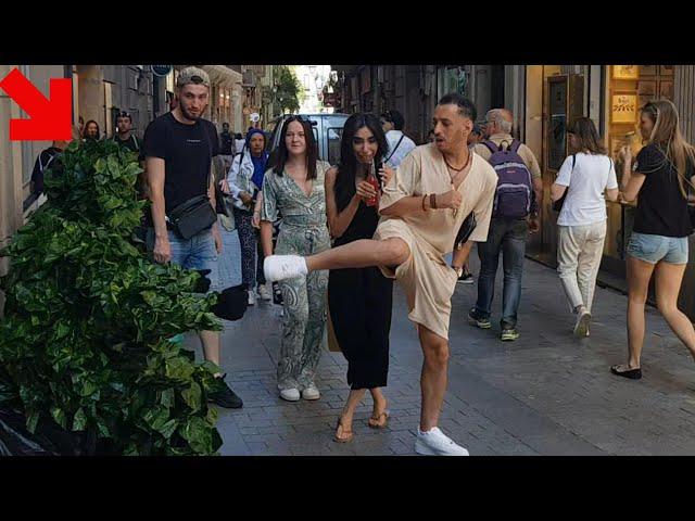 She kicked me Hard Bushman Prank