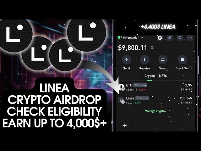 Linea Airdrop STARTED Now | Earn Up To 4,000$+ LINEA | Free Linea Crypto Airdrop Guide