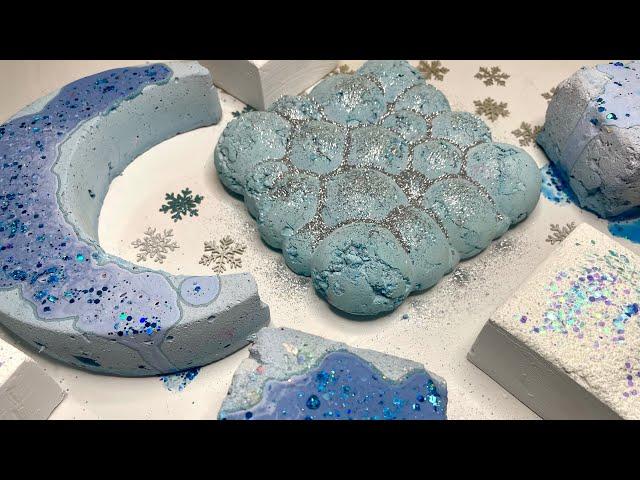 Blue Soft Crunchy Reforms Cornstarch Gym Chalk Blocks | ASMR | oddlysatisfying