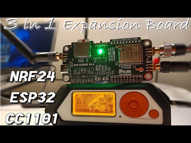 Flipper Zero 3-in-1 Expansion Board: ESP32, CC1101, and NRF24 Modules Overview