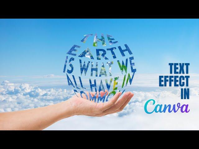 Canva Globe Text effect-  how to wrap text in Canva with TypeCraft- Step by step Canva tutorial