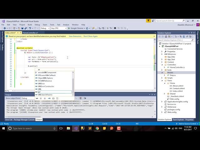 ASP NET MVC JQuery AJAX Post part2