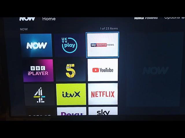 Here is my Now TV menu on my TV!  #NowTV #Menu #TV