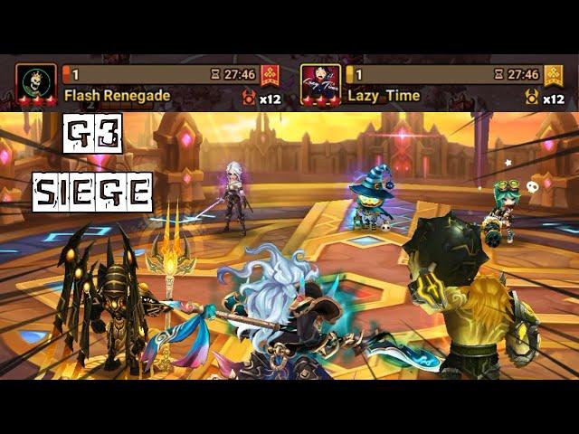 G3 SIEGE : Flash Renegade / Lazy Time - Hitting 10 LEGENDARY DEFS from ASIA's LEGEND - Summoners War