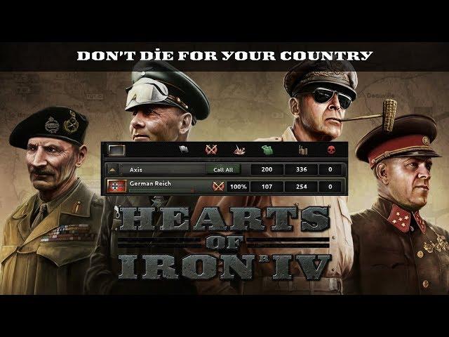 DON'T DIE FOR YOUR COUNTRY - Hearts of Iron 4 Achievement Guide