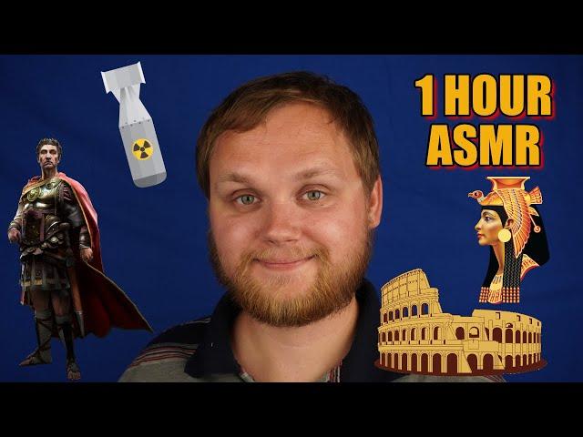 [ASMR for sleep] 1 Hour of History Facts (Ear-To-Ear Whisper)