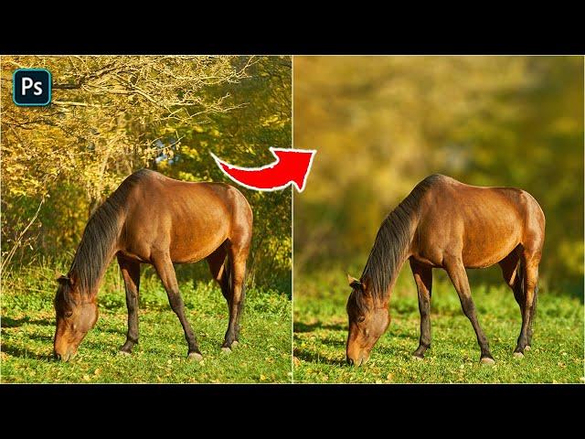 How To Blur Backgrounds in Photoshop [FAST & EASY!]  #shorts