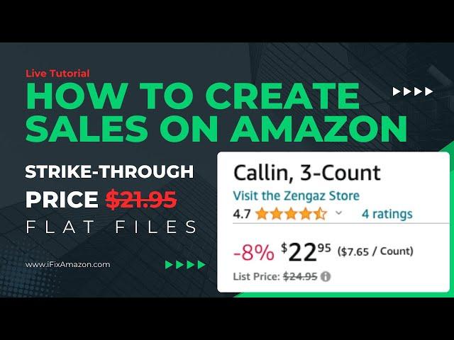 How To Set Amazon Strikethrough Price Through Flat Files | Amazon FBA Sale Price