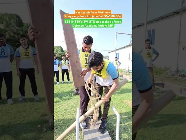 SSB INTERVIEW GTO pgt tasks at Force Defence Academy Indore MP