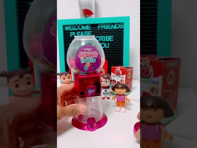 CANDY ERASER GUM BALLS DISPENSER MACHINE MINIATURE #colorfullcandy #satisfying #gumball #viral #asmr