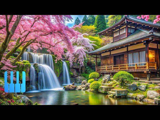 Waterfall in Osaka - Relaxing Music For Stress Relief, Waterfall Gentle Stream Sound in forest