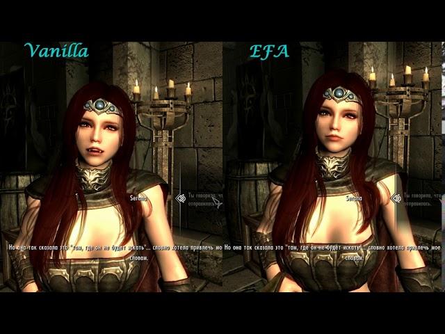 Vanilla vs Expressive Facial Animation EFA Female Edition (RU)