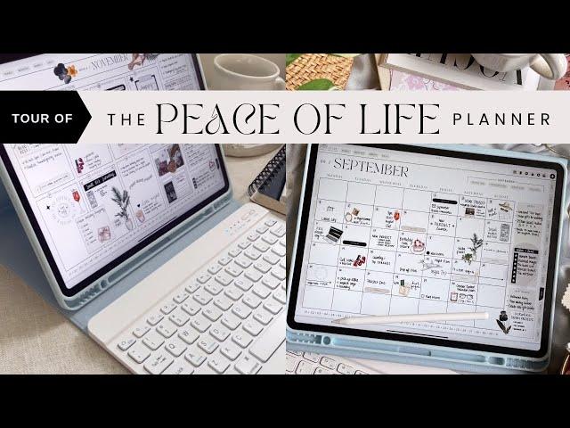 The Peace of Life Planner - Undated Digital Planner and Notebook Flip Through + Goodnotes App Demo