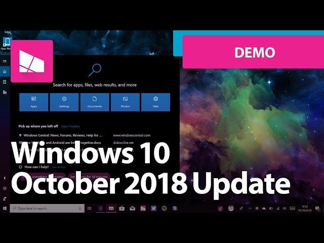 Windows 10 October 2018 Update - Official Release Demo (Version 1809)