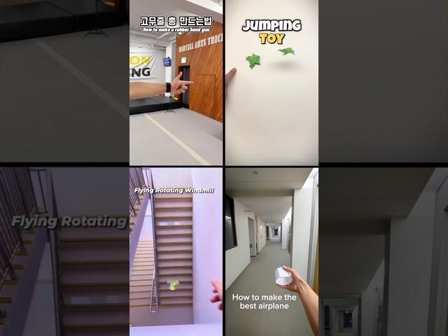Amazing Craft Ideas ft. Rubberband Gun, Jumping Frog, Rotating Windmill.