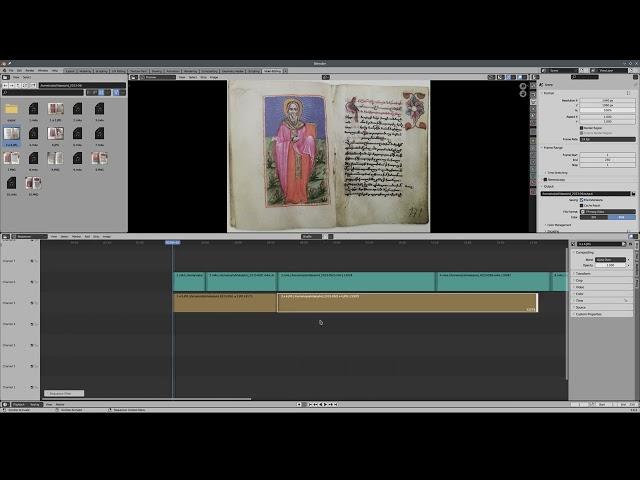 Video from images and audio tracks in Blender