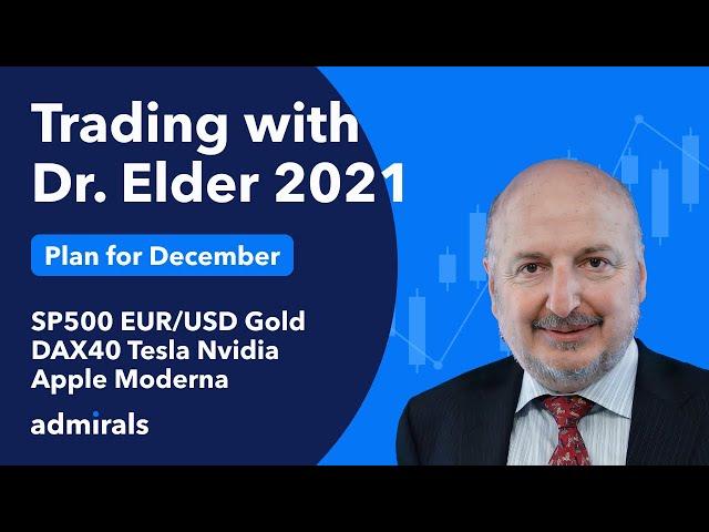 Dr. Alexander Elder 2021 / Plan for December / SP500 EURUSD Gold Oil Moderna Nvidia Apple Tesla