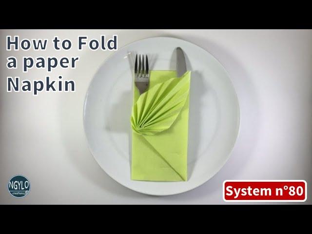 How to fold a paper napkin with pocket and decoration | Napkin Folding