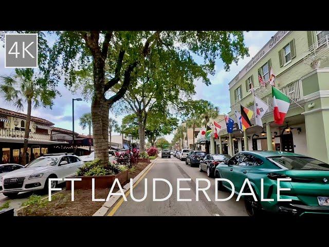 Ft Lauderdale Downtown and Beach Drive 4K - Florida Spring Break Driving Tour