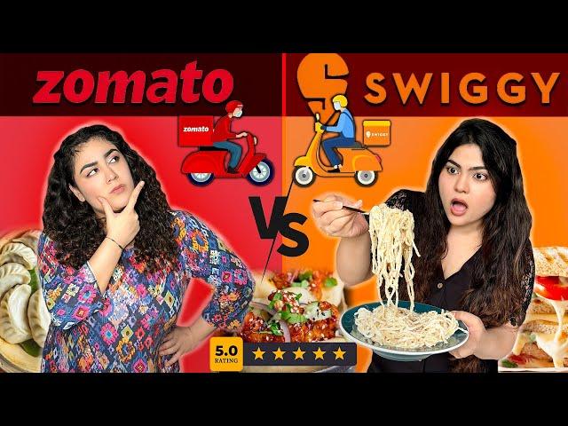 Zomato vs. Swiggy BEST RATED Food Challenge! Which delivery food giant is better? #thakursisters