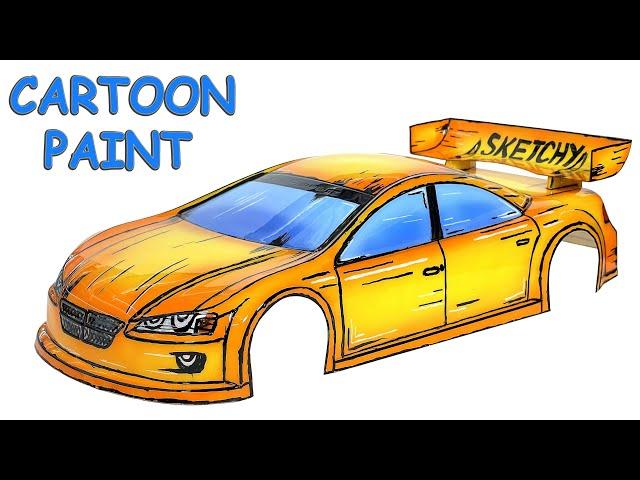 Cartoon RC Car Body | How I Painted My RC Body To Look Like A Cartoon