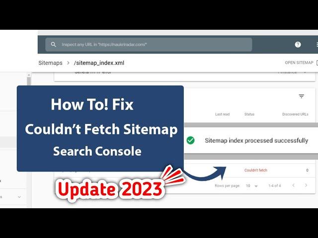 [ Live Solution ] Sitemap Couldn't fetch the Problem | Sitemap Couldn't fetch Blogger