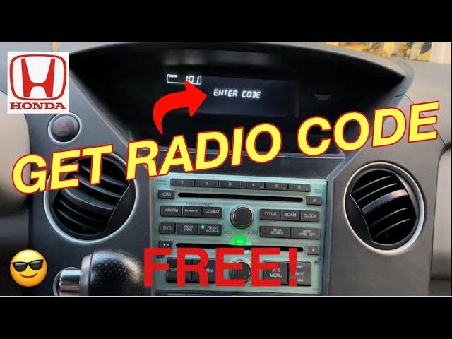 HOW To Get HONDA RADIO CODE - Get the security code to unlock your Honda Radio for Free.