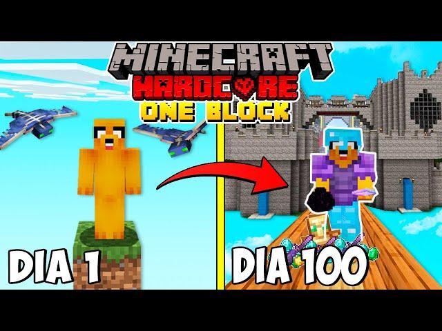 SOBREVIVÍ 100 DÍAS en UN BLOQUE de MINECRAFT HARDCORE  MIKECRACK