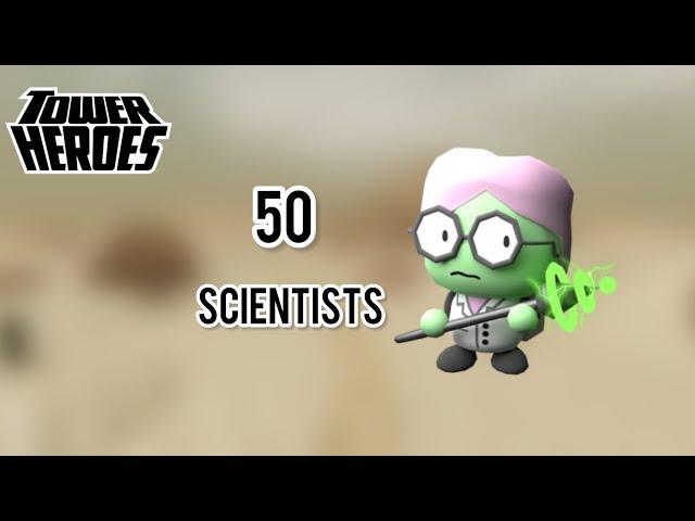 50 scientists vs bosses | Tower Heroes Roblox