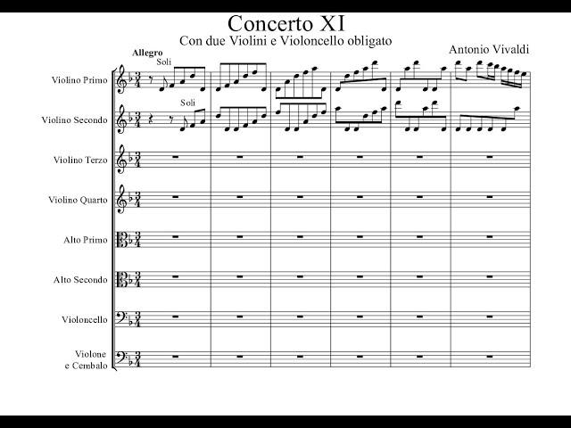 Antonio Vivaldi - Concerto in D minor RV 565 (Sheet Music Score)