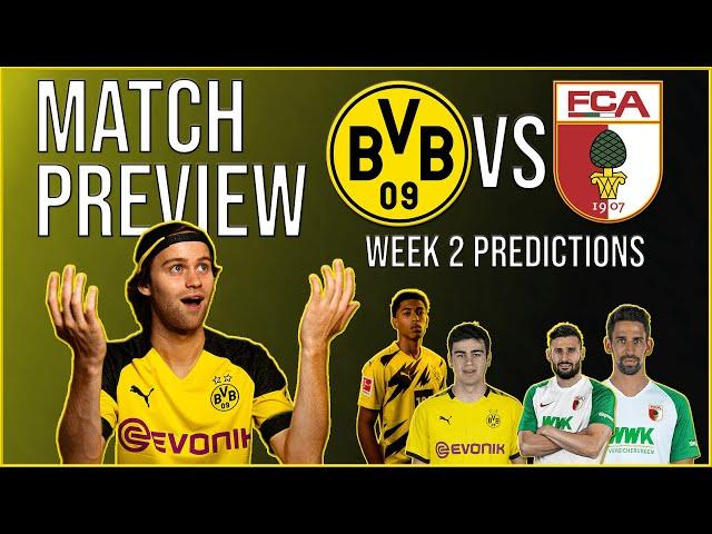 BORUSSIA DORTMUND VS FC AUGSBURG MATCH PREVIEW | WEEK 2 PREDICTIONS | JJD TV EP. 17